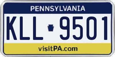 PA license plate KLL9501