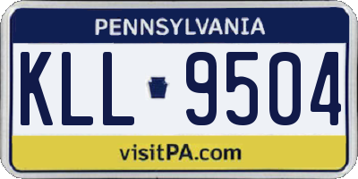 PA license plate KLL9504