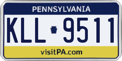 PA license plate KLL9511