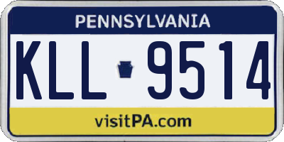 PA license plate KLL9514
