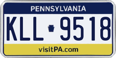 PA license plate KLL9518