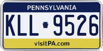 PA license plate KLL9526