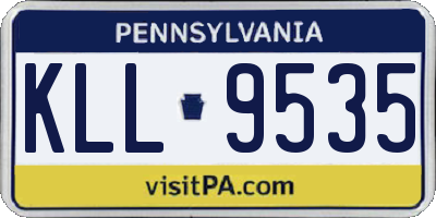 PA license plate KLL9535