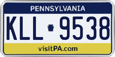 PA license plate KLL9538