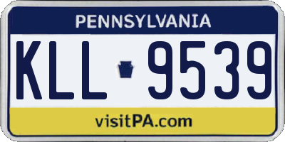 PA license plate KLL9539
