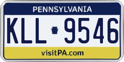 PA license plate KLL9546
