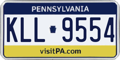 PA license plate KLL9554