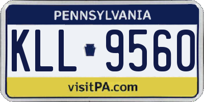 PA license plate KLL9560