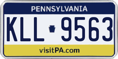 PA license plate KLL9563