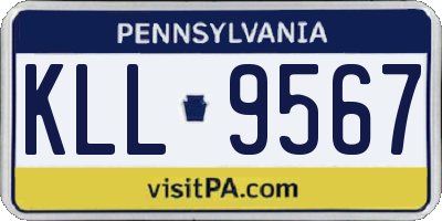 PA license plate KLL9567
