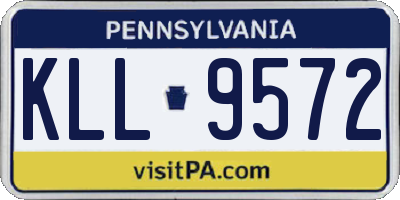 PA license plate KLL9572