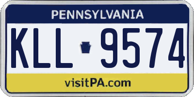 PA license plate KLL9574