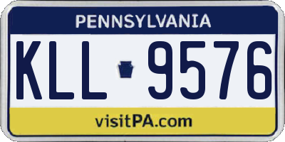 PA license plate KLL9576