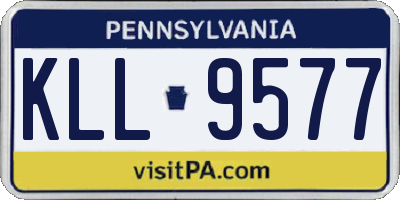 PA license plate KLL9577