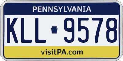 PA license plate KLL9578