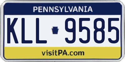 PA license plate KLL9585
