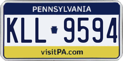 PA license plate KLL9594