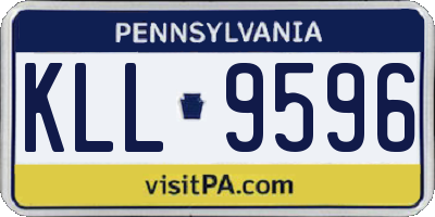 PA license plate KLL9596