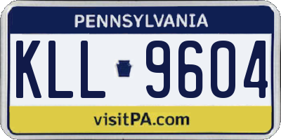PA license plate KLL9604