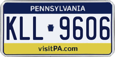 PA license plate KLL9606