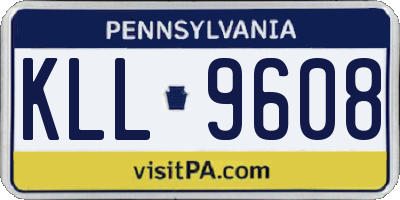 PA license plate KLL9608