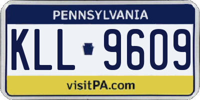 PA license plate KLL9609