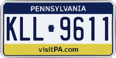PA license plate KLL9611