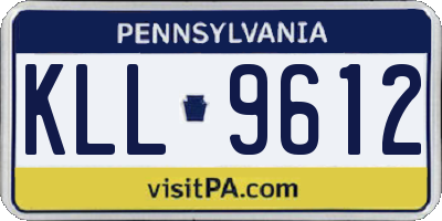 PA license plate KLL9612