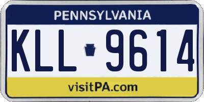 PA license plate KLL9614