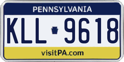 PA license plate KLL9618