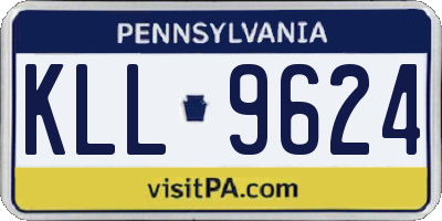 PA license plate KLL9624