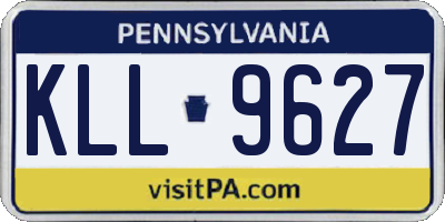 PA license plate KLL9627