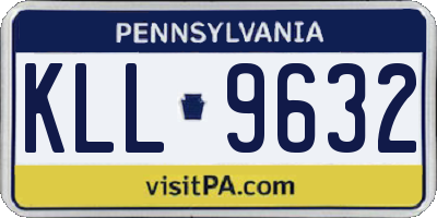 PA license plate KLL9632