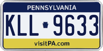 PA license plate KLL9633