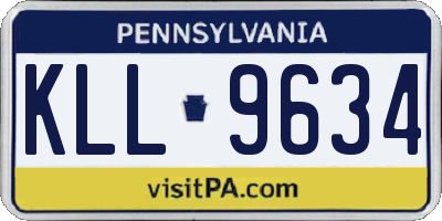 PA license plate KLL9634