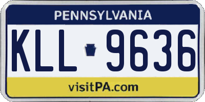 PA license plate KLL9636