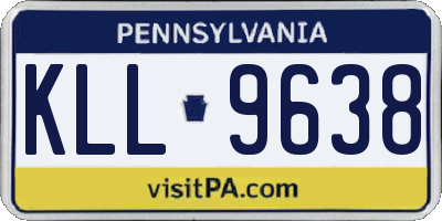PA license plate KLL9638