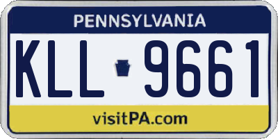 PA license plate KLL9661
