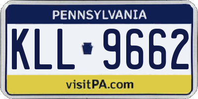 PA license plate KLL9662
