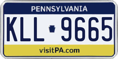 PA license plate KLL9665
