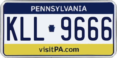 PA license plate KLL9666