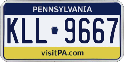 PA license plate KLL9667
