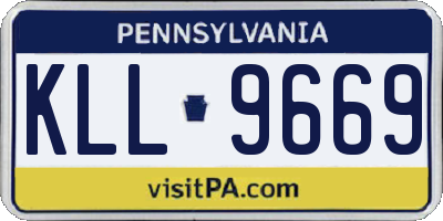 PA license plate KLL9669