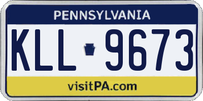 PA license plate KLL9673