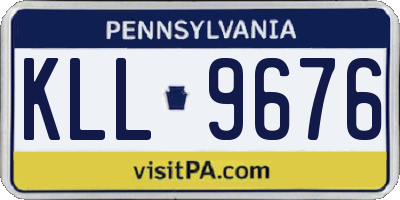 PA license plate KLL9676