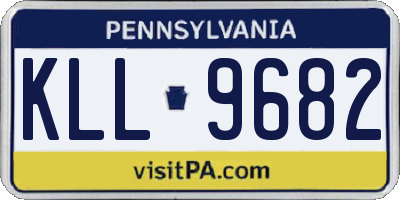 PA license plate KLL9682