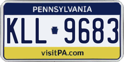 PA license plate KLL9683