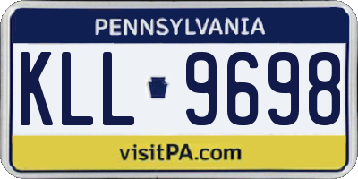 PA license plate KLL9698