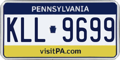 PA license plate KLL9699