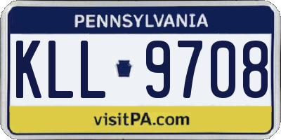 PA license plate KLL9708
